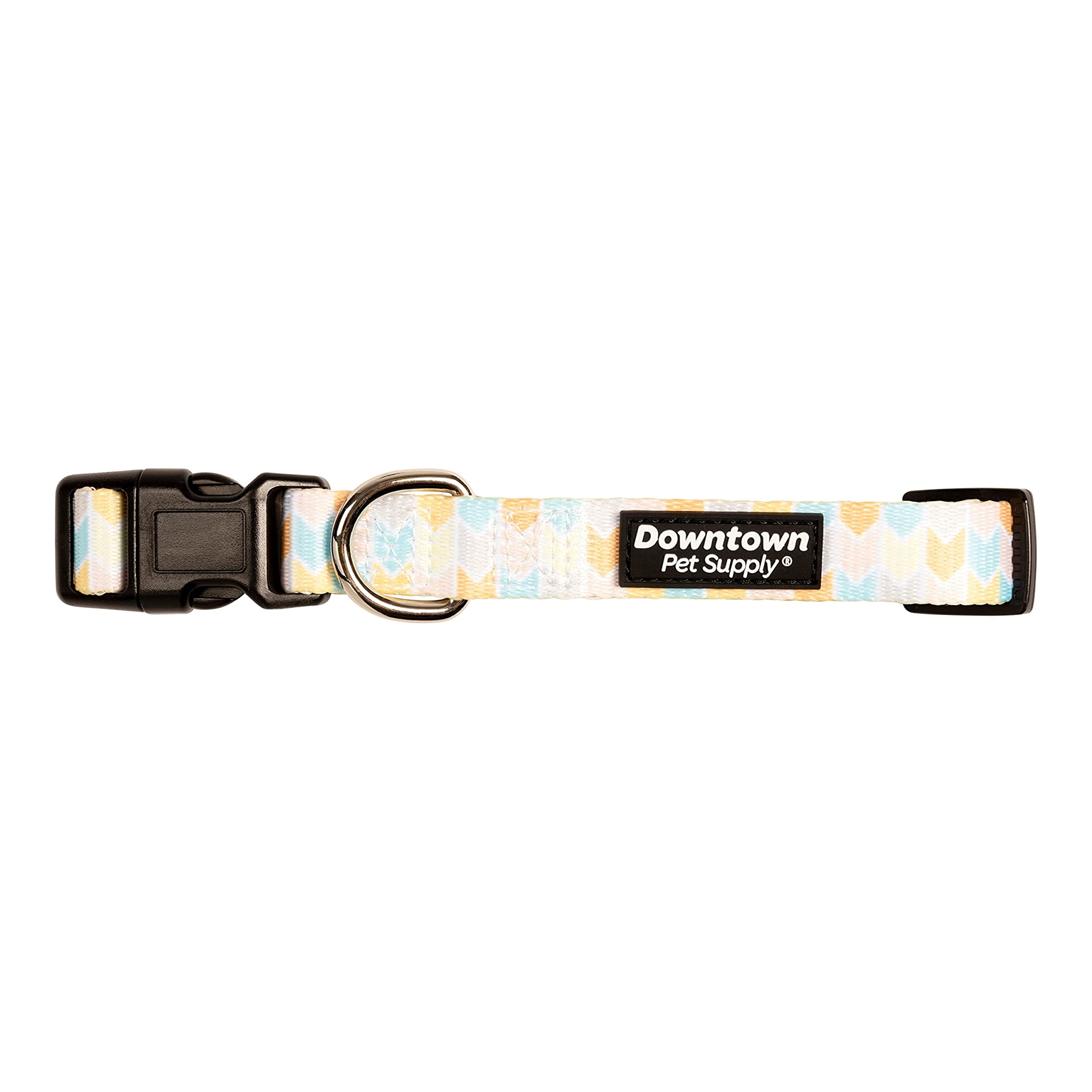 Downtown Pet Supply - Best & Fancy Dog Collar - Lightweight Adjustable with Quick Buckle & D-Ring - Hand Wash Safe - Chevron - Medium