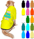 Customized Dog Hoodie with Name Logo Personalized Text Soft & Warm for Puppy Sweatshirt Hooded for Small Medium Large Dogs Girl/Boy Cats/Kitten, Yellow, M
