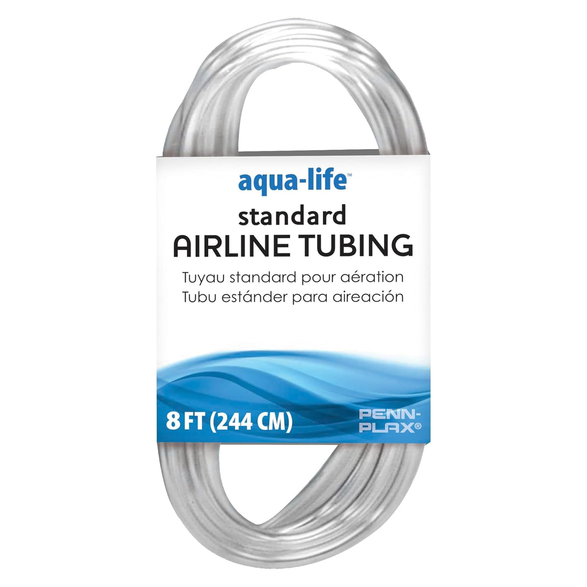 Penn-Plax Deluxe Airline Tubing for Aquariums – Made of Durable Silicone – Safe for Freshwater and Saltwater Fish Tanks – 8 Feet