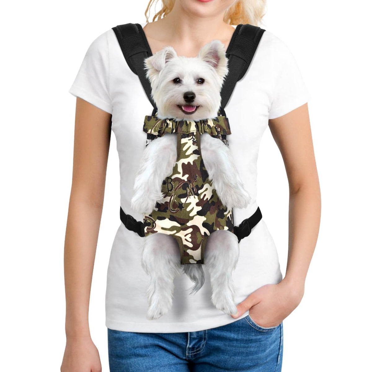 YUDODO Pet Dog Carrier Backpack Adjustable Front Carrier for Small Dog Cat