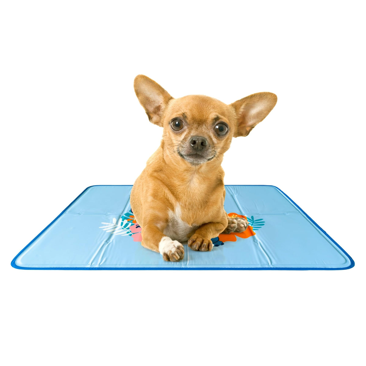 The Green Pet Shop Cool Pet Pad - Medium, Blue - Self-Cooling, Pressure Activated Mat for Dogs & Cats from 21-45 lbs - Non-Toxic Gel, No Water Needed