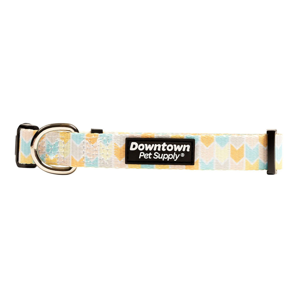 Downtown Pet Supply - Best & Fancy Dog Collar - Lightweight Adjustable with Quick Buckle & D-Ring - Hand Wash Safe - Chevron - Medium