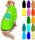 Personalized Dog Hoodie Customized with Name Photo Pet Warm Sweater Hoodie for Medium Large Dogs & Cat Puppy, LawnGreen, L