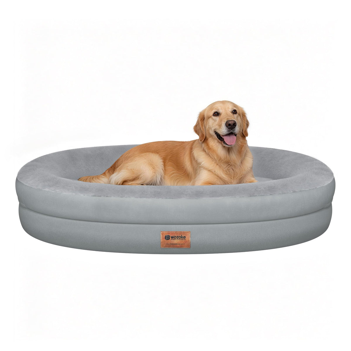 WOZOKE Waterproof Orthopedic Dog Bed for Medium Dogs, Black