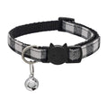 MJIYA Cat Collar with Bell, Breakaway Grid Collar with Plastic Buckle, Light Adjustable, Nylon, Kitty Collars