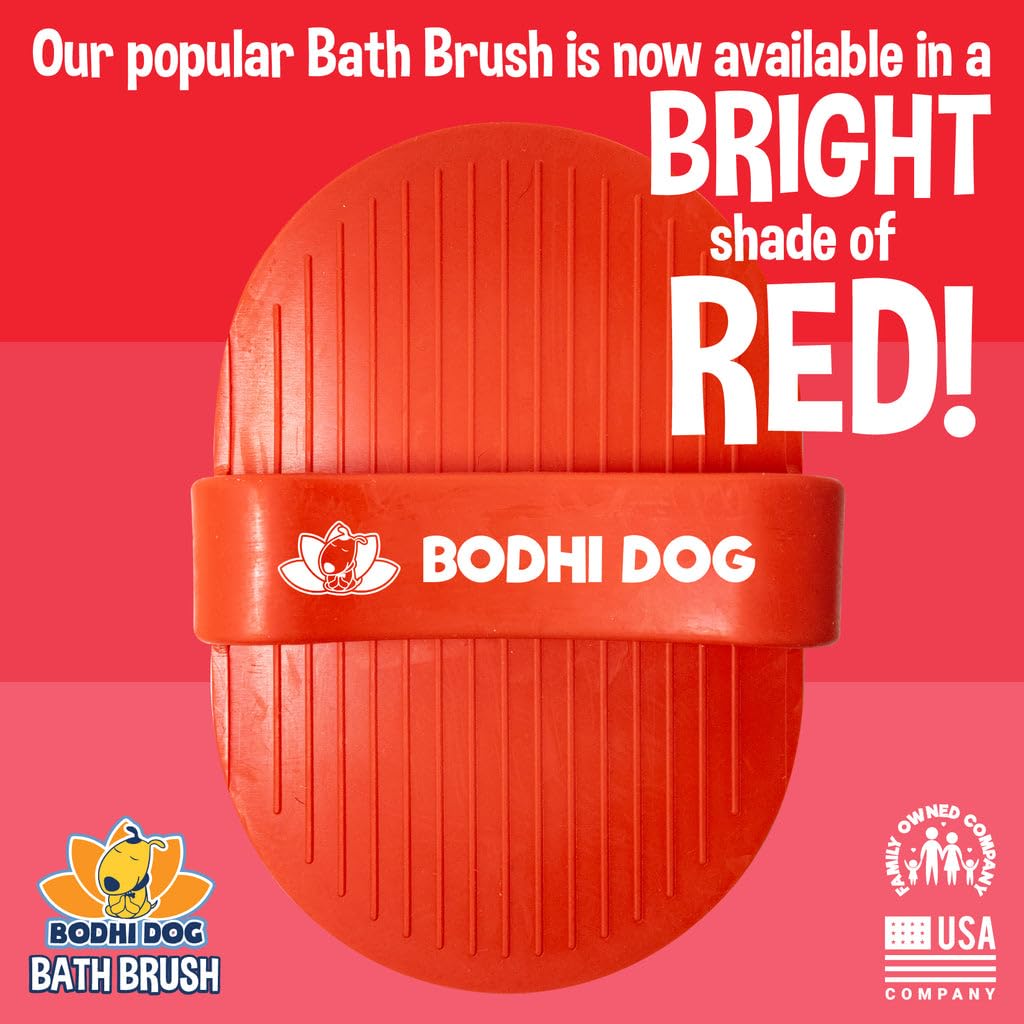 Pet Grooming Shampoo Brush - Various Colors 1 Pack - Red