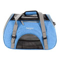 Coastal Pet Bergan Comfort Carrier - Breathable Travel Carrier for Dogs & Cats - Heather Bermuda, 16" x 8" x 11"