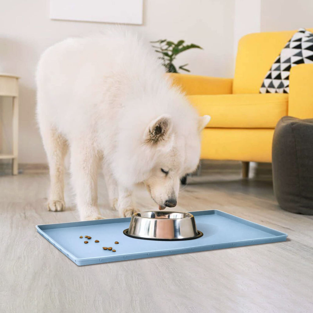 Silicone Dog Food Mat Waterproof Pet Feeding Tray for Small Medium Dogs