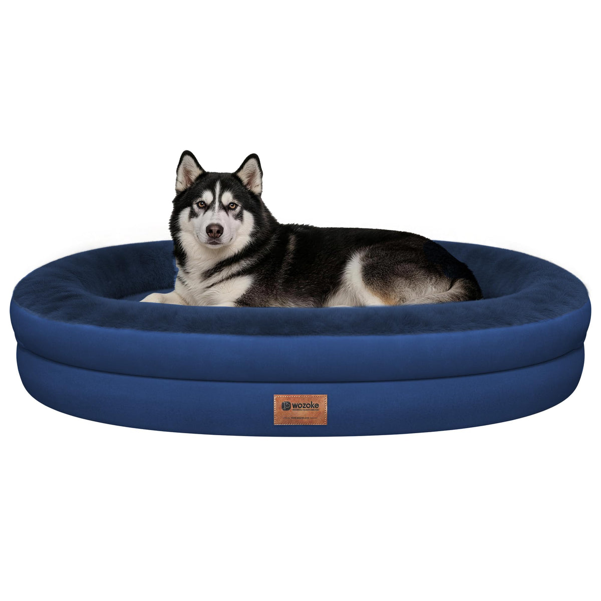 WOZOKE Waterproof Orthopedic Dog Bed for Medium Dogs, Black