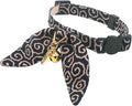 PetSoKoo Bunny Ears Cat Collar, Japan Lucky ‘開三運’ Charm. Safety Breakaway Bowtie Kitten Collar with Bell, Navy Blue