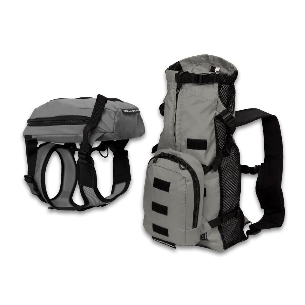 K9 Sport Sack Walk-On - Small, Shark Skin Gray - Ideal for Dogs with 13-16” Back Length - Lightweight, Packable, Backpack-Style Carrier - Includes Compatible Harness & Storage Bag