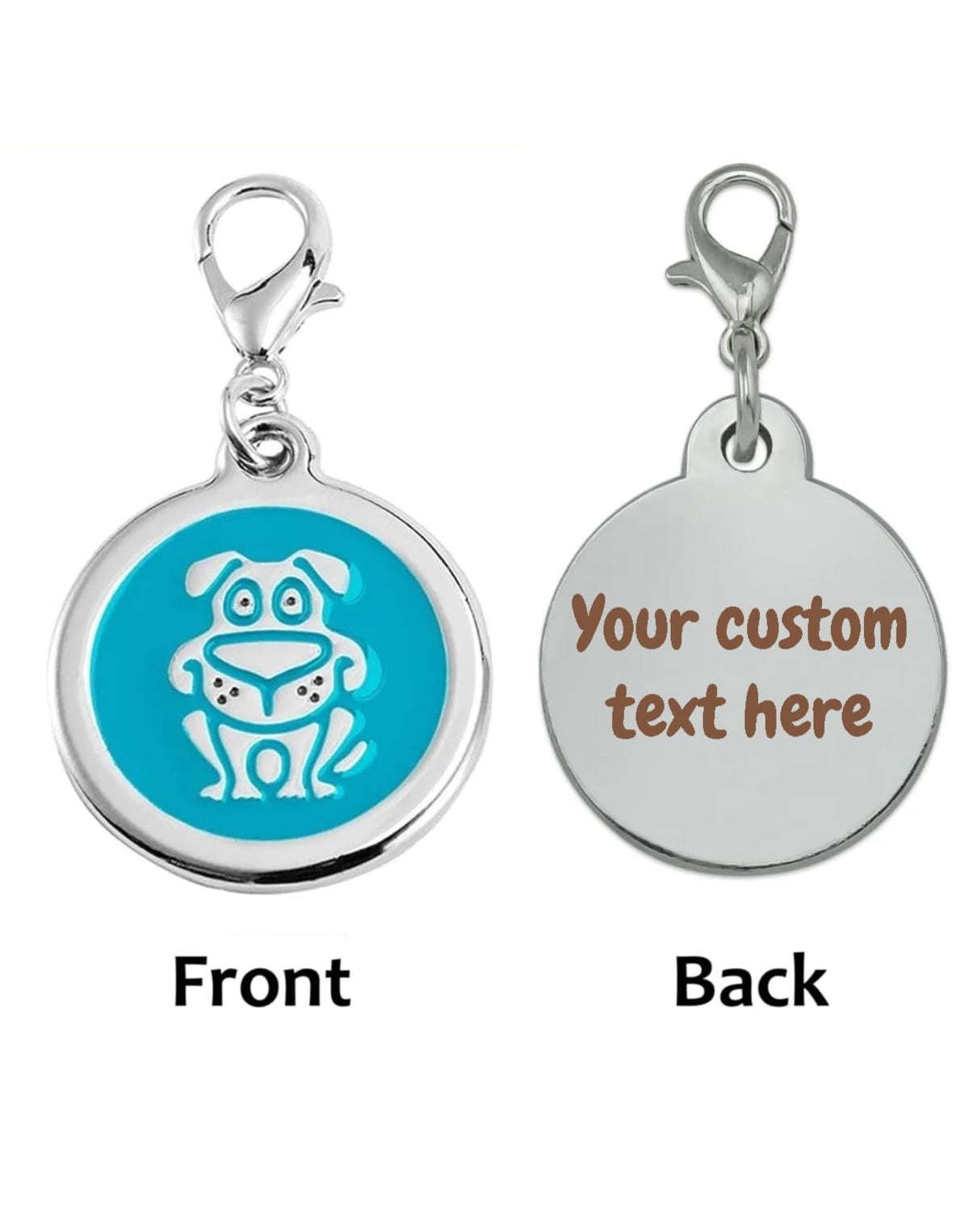 Personalized Dog/Cat Cute Paw Pet ID Tag with Unique Laser Engraving Name and Phone Number for Pet Collar or Key Chain (Pink)