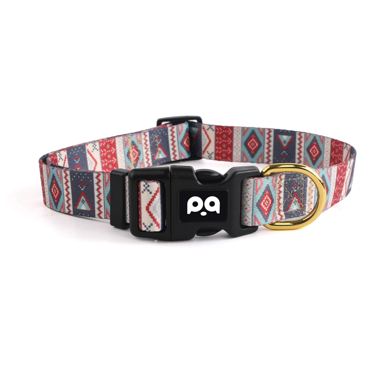 QQPETS Adjustable Soft Dog Collar: Print Flower Pink Multicolor Cute Patterns for XS Small Medium Large Pet Girl Boy Puppy Walking Running Training