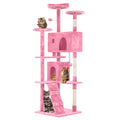 FDW | 70" Cat Tree Tower | Pink | Multi-Level Indoor Activity Center with Sisal Scratching Posts, Condos, Plush Perches, Hanging Cat Toys | Sturdy, Easy to Assemble | for Kittens & Adult Cats