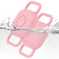 DDJ Waterproof Dog Collar Holder for Life360 Tile Mate Tracker, 2-Pack Durable Silicone Cover, Anti Lost for Life 360 Tile Tracker Case for Cat & Pet Collars, Easy Installation, Lightweight, Pink
