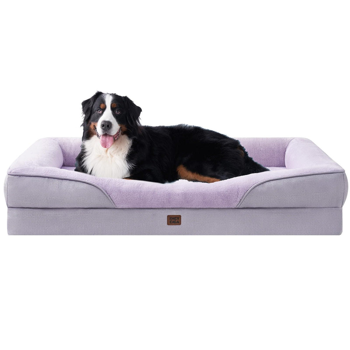 EHEYCIGA Orthopedic XL Dog Bed for Large Dog, Memory Foam Dog Couch, Beige