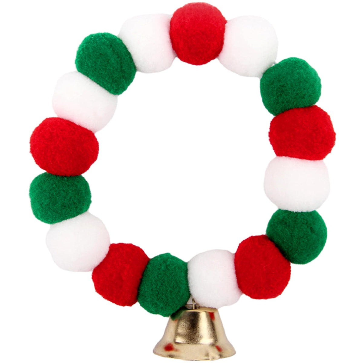 Lionheart glory Christmas Collar Pom-Pom Plush Ball Collar for Large Dogs Pet Christmas Costume Soft Funny Dog Collar Xmas Party Accessories Headgear