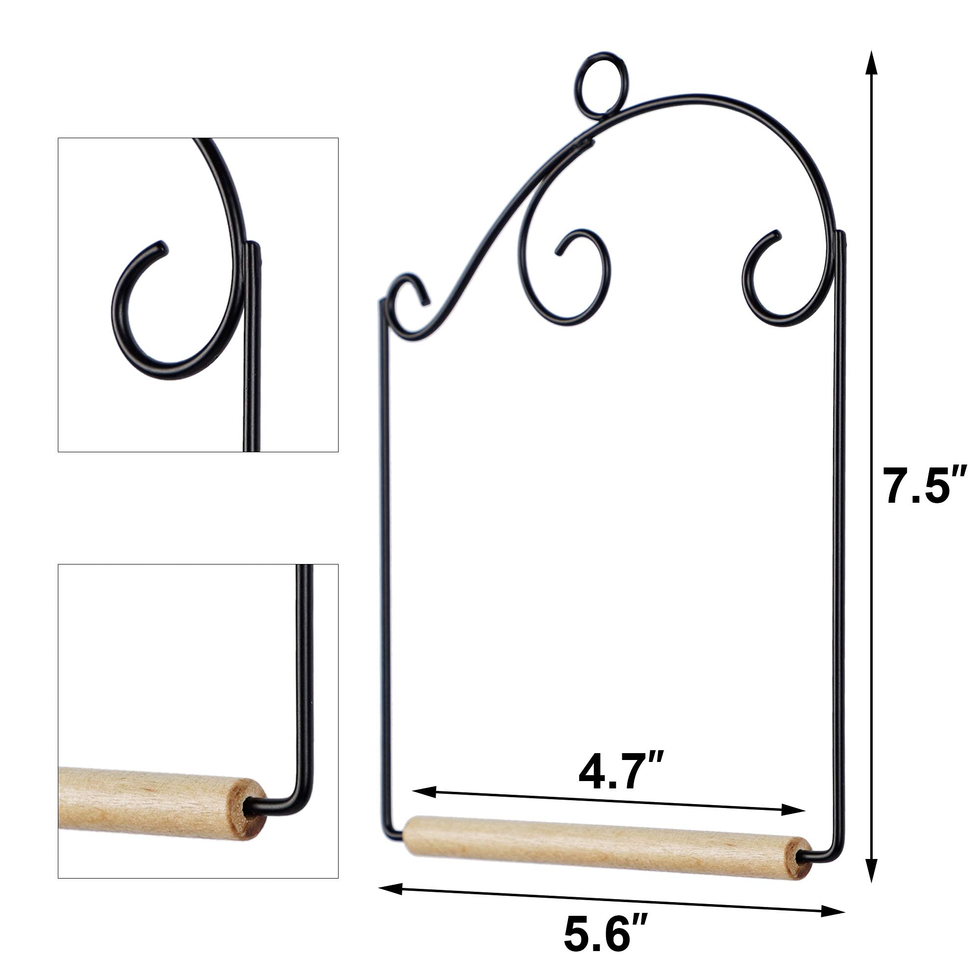 winemana Set of 3 Hummingbird Swings, Rust Resistant Metal Frame, Wooden Dowel, Attach to Bird Feeders, Perfect for Hanging Indoor Office Outdoor Trunk Lawn Patio Garden (7.5" x 5.6")
