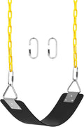 AGPTEK Swing Set, Seat with 66 Inch Anti-Rust Chains Thermoplastic Coated, Support 250lb, Cushion Accessories Replacement with Snap Hooks for Outdoors, Playground