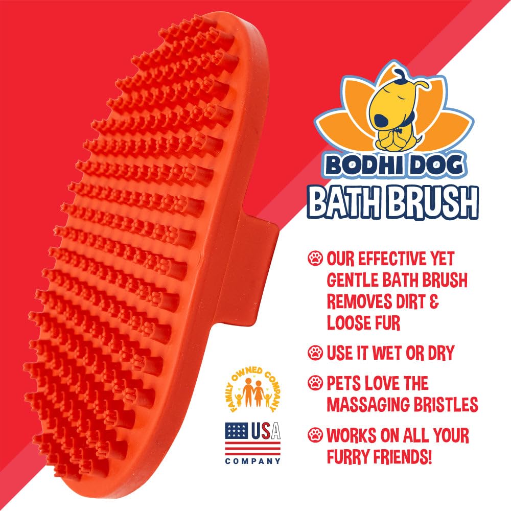 Pet Grooming Shampoo Brush - Various Colors 1 Pack - Red