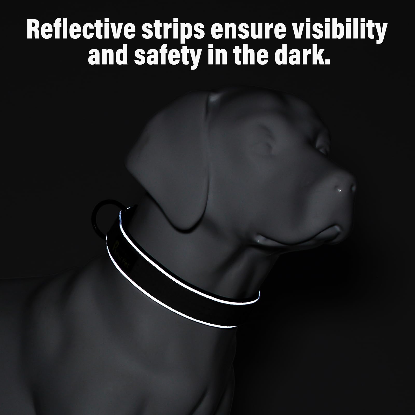 Plutus Pet Tactical Dog Collar, Reflective, Adjustable Heavy Duty Dog Collar, Soft Padded and Comfortable, for Small Medium and Large Dogs (Brown, XL)