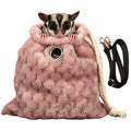 Sugar Glider Bonding Pouch Warm Travel Carrier Hamster Nest & Strap (Pink)