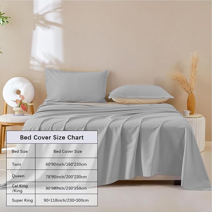 DUJUIKE Waterproof Bed Cover for Dog and Cats,Pet Hair Resistant Bed Sheet Cover, Protective Bed Liner Cover with 100% Waterproof Breathable Thin Fabric (Queen 78 * 90 inch, Grey)