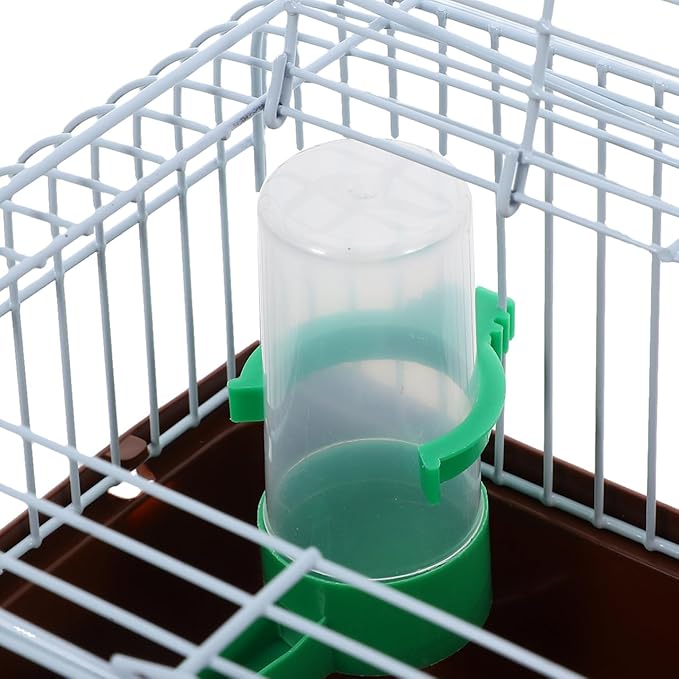 Toddmomy Portable Bird Cage Bird Carrier Travel Cage with Perch Food Box and Water Dispenser Spacious Small for Parakeet Finch Canary 9.29 X 6.57 X 6.29 in