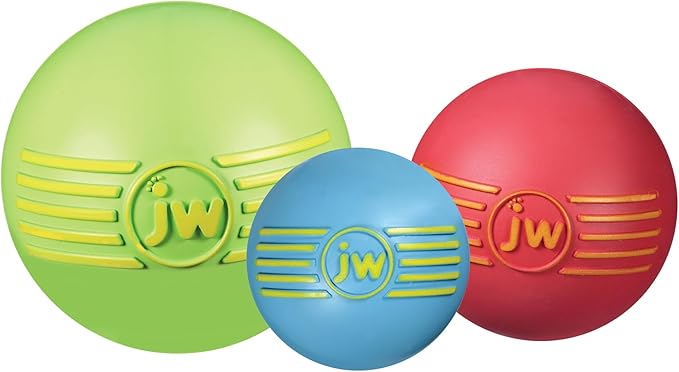 JW Pet Dog iSqueak Ball Dog Toy, (Assorted Colors)