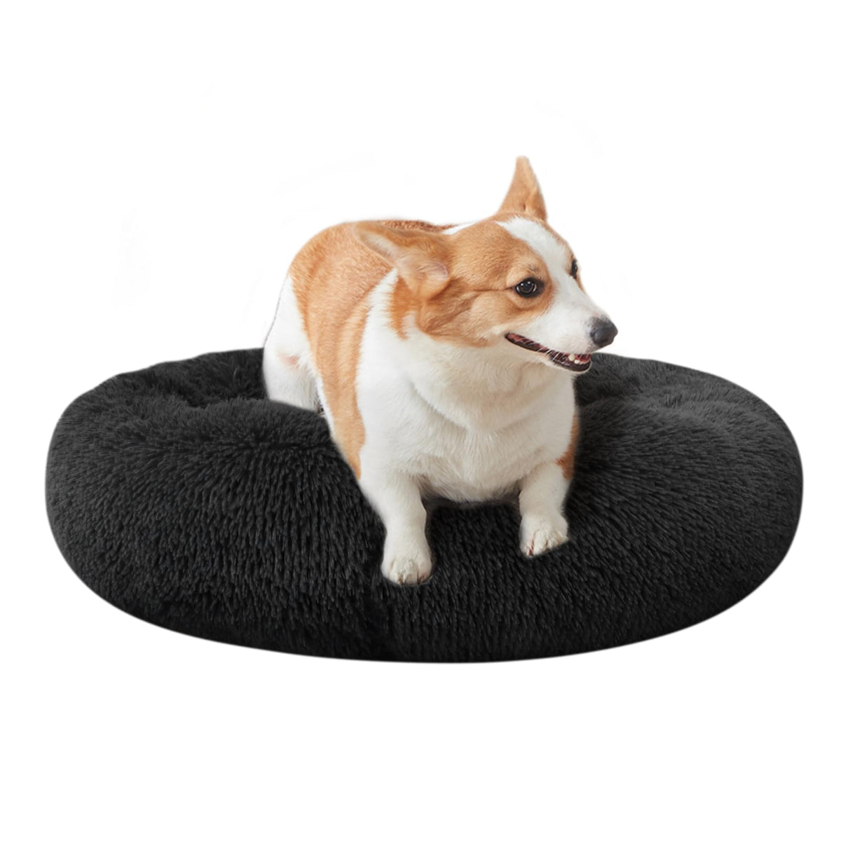 Dog Bed for Small Medium Large Dogs Cats, 20 inch Calming Washable-Round Cozy Soft Pet Bed for Puppy and Kitten with Slip-Resistant Bottom