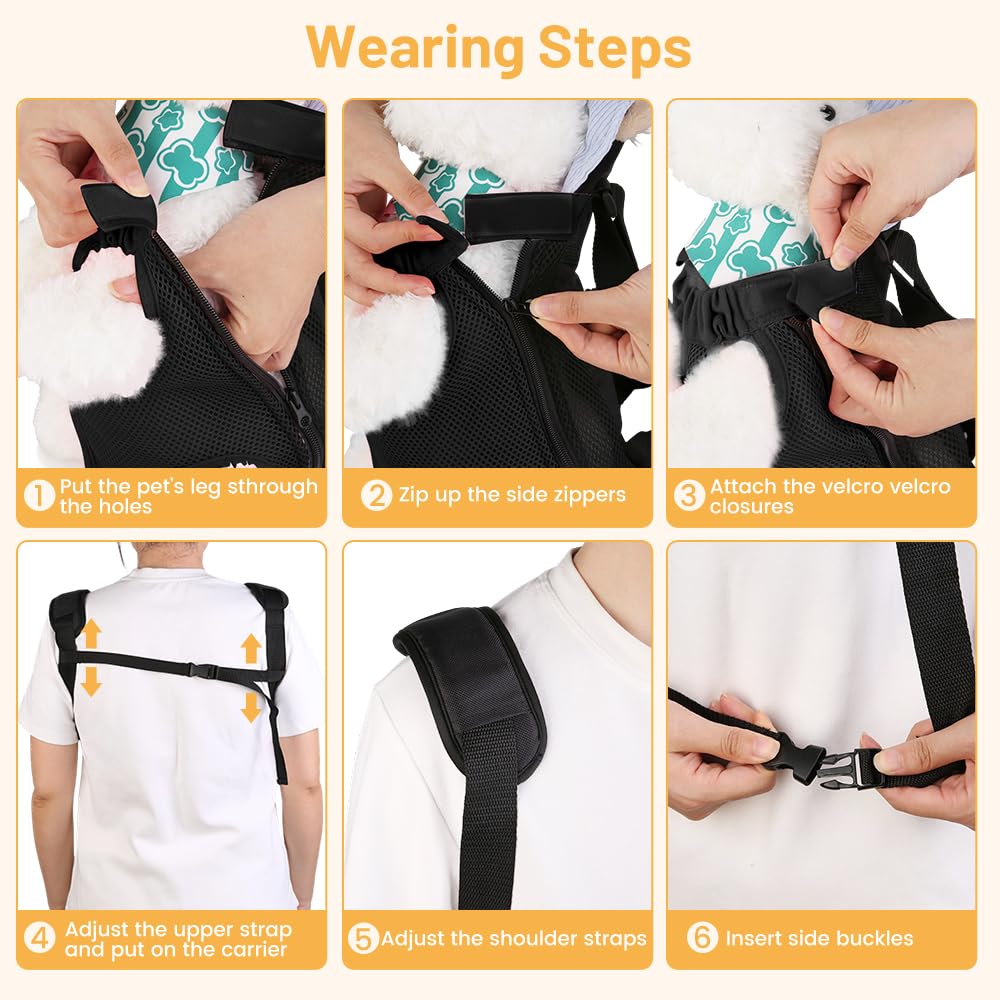 Inspack Dog Backpack Carrier/Cat Carrier, Adjustable Pet Front Carriers