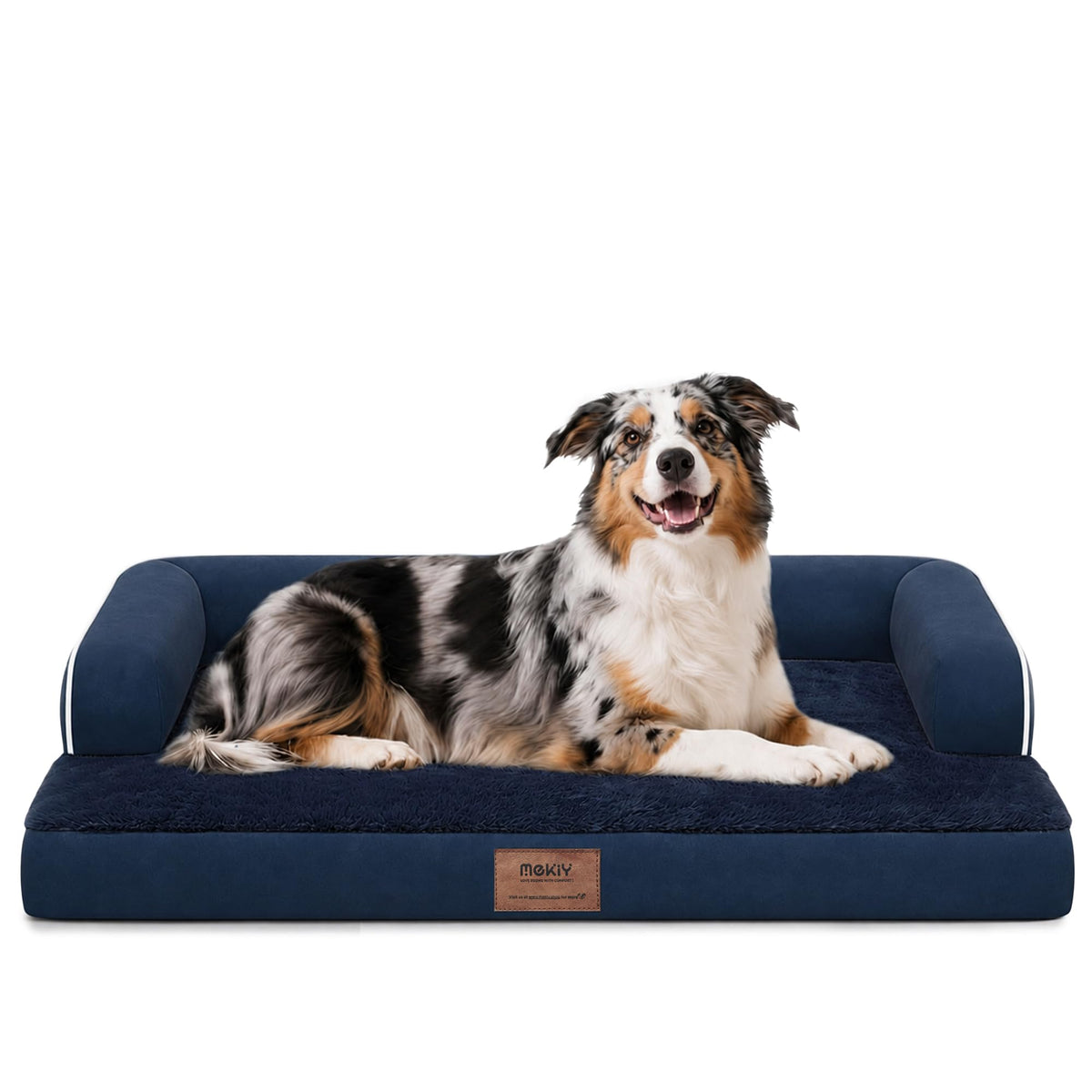 MEKIY Orthopedic Waterproof Dog Bed with Bolster for Extra Large Size Dogs