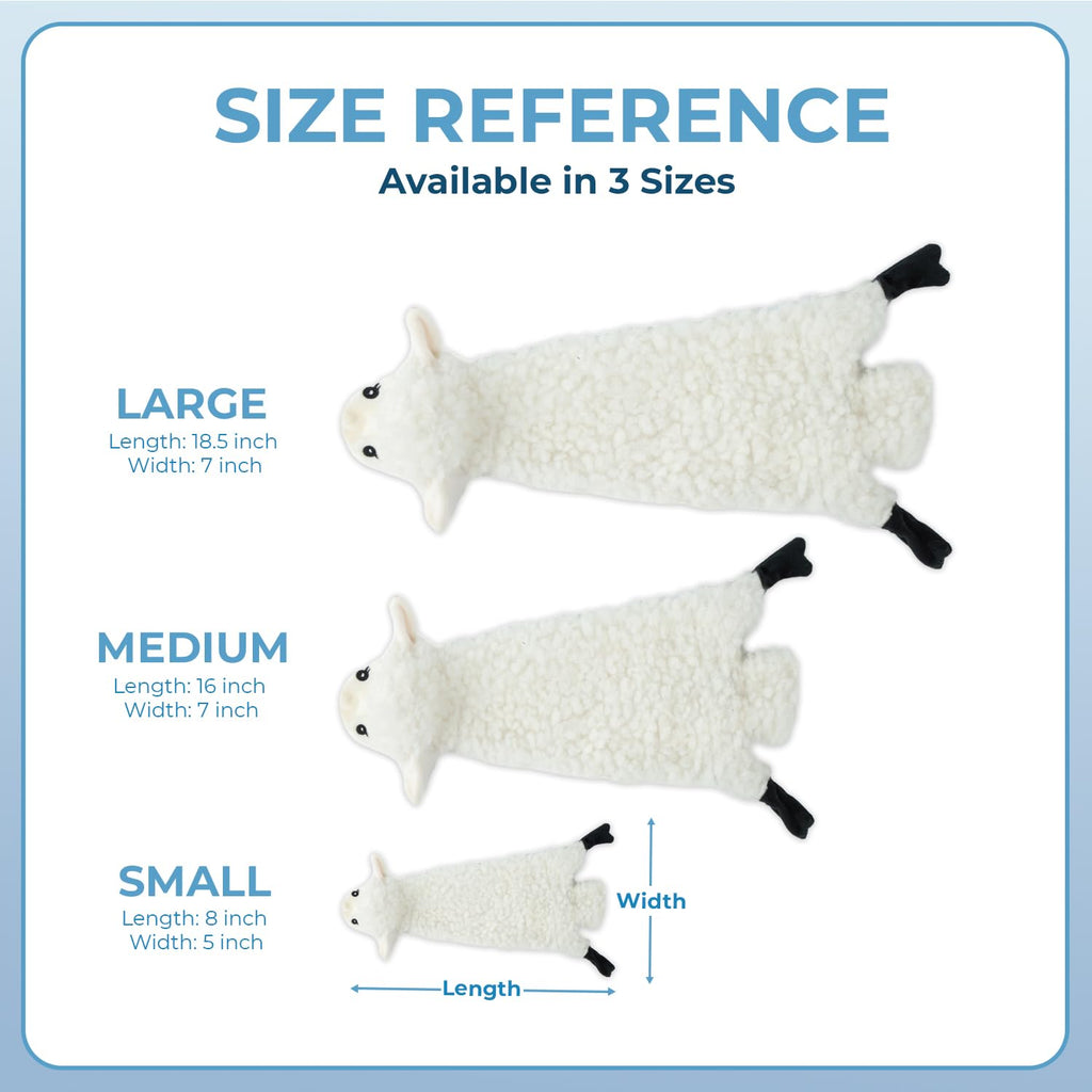 Best Pet Supplies Squeaky Dog Toys with Soft Durable Fabric for Small, Medium and Large Pets Interactive Toy for Indoor Play, Supports Active Biting and Play - Sheep, Cow, Medium