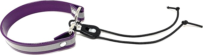 Sparky Pet Co Surefit 3/4" Bungee Dog Collar, Waterproof Biothane E-Collar Replacement Strap with Nexus Wheel Lock, Fits Garmin, Dogtra, SportDOG & Educator (Reflective Purple)