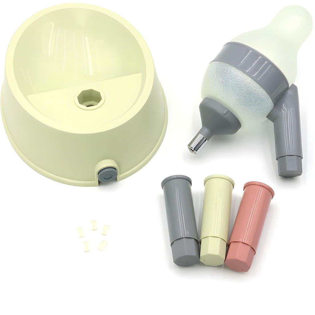 NACOCO Pet Standing Water Dispenser Cat Dog Standing Bowl with Detachable Pole Automatically Feeding Water Height Adjustable(Green-Grey)