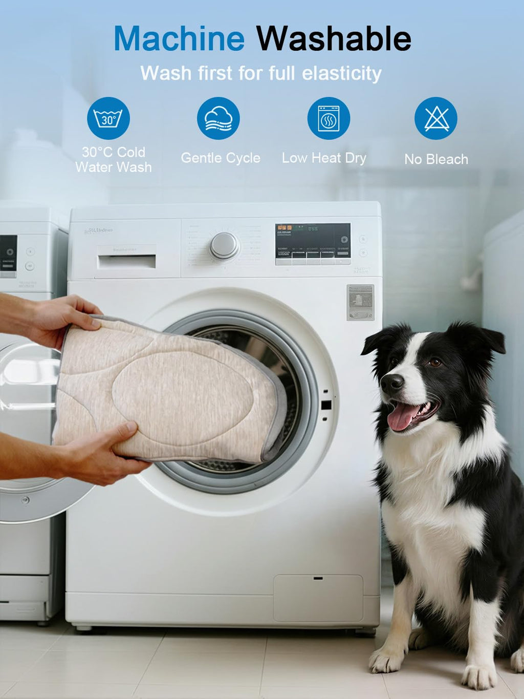 BECROWM Dog Cooling Mat, Q-Max>0.46 Instant Cool Pad for Dogs, Reversible 4-Layer Thick Pet Cooling Pad, Machine Washable,for Crate, Car, Indoor & Outdoor Summer（Large-26 L x 23" W)
