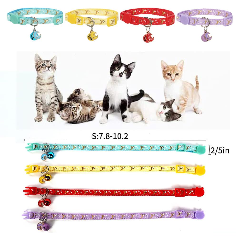 Yizepet Cat Collars with Bells, Breakaway Kitten Collar, Cute Kitty Collar, Pet Supplies Accessories