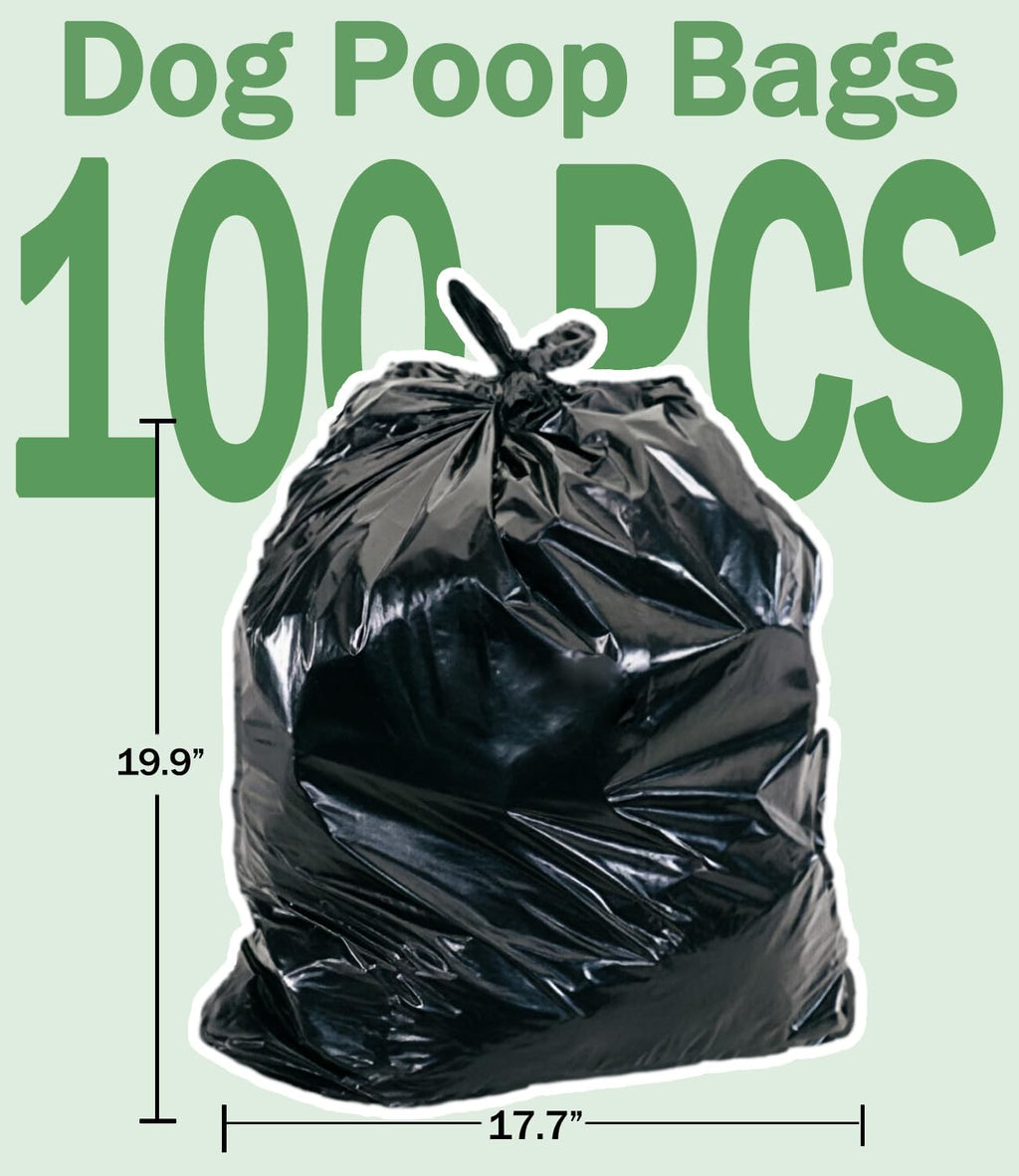 FUSBUNTY Dog Pooper Scooper, Swivel Bin & Rake Set with 100 Waste Bags