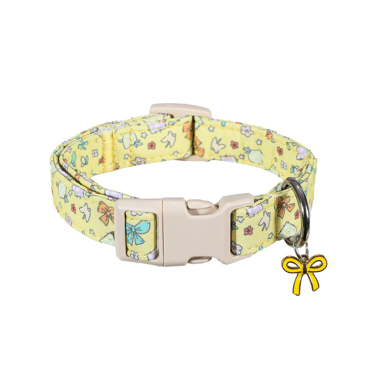 Britwicfr Green Dog Collar, Cute Spring Theme Dog Collar with Green Clover Print for Small Dogs, Small Puppy Collar for Girl Dogs & Boy Dogs, S