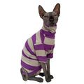 Vintage Stripes Sphynx Hairless Cats Turtleneck Shirt Cotton for Sphinx Cat