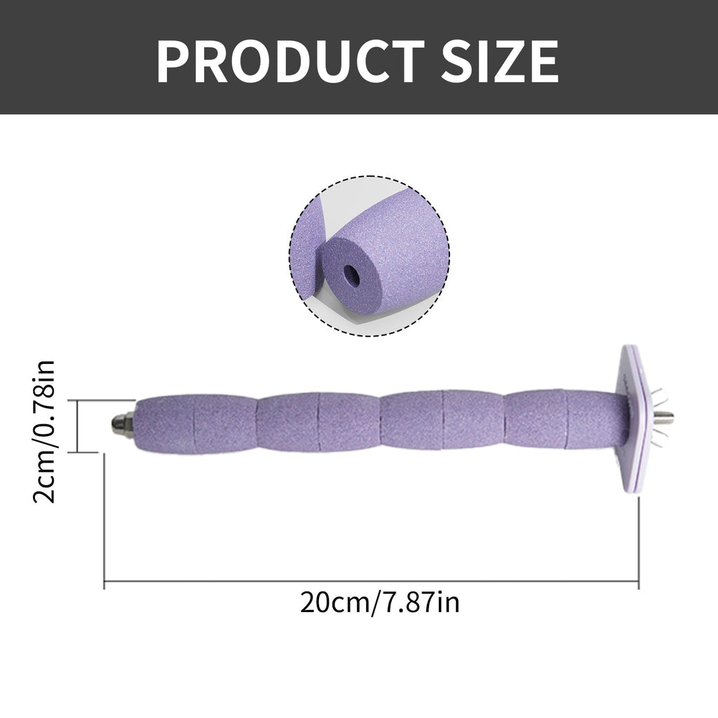 YOOSO WING Parrot Perch Birds Nail File Perch Abrasive Surface Ceramic Paw Grinding Stick – Bird Nail File – for Parrots, Budgies, Parakeets, and Cockatiels Bird Cage Accessory (Purple, 7.8Inch)