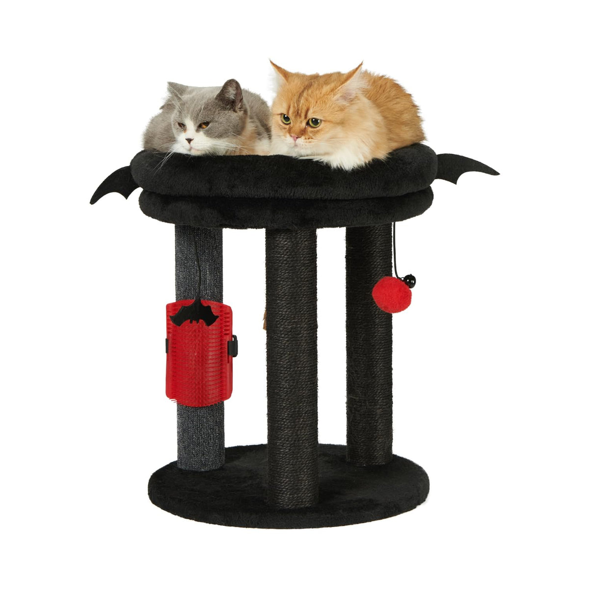 MECOOL Cat Scratching Post Tree with Tower Soft Bed.Natural Quality Sisal Carpet Jute Scratch Posts with Three Hanging Ball Toys and Massage Brush for Indoor Cats and Kittens Blue