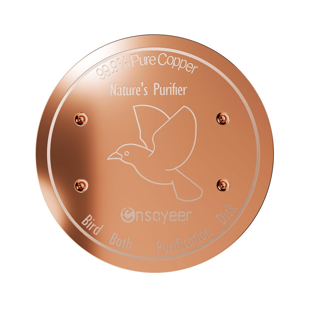 Ensayeer Pure Copper Disk for Bird Bath and Bowl Clean Water