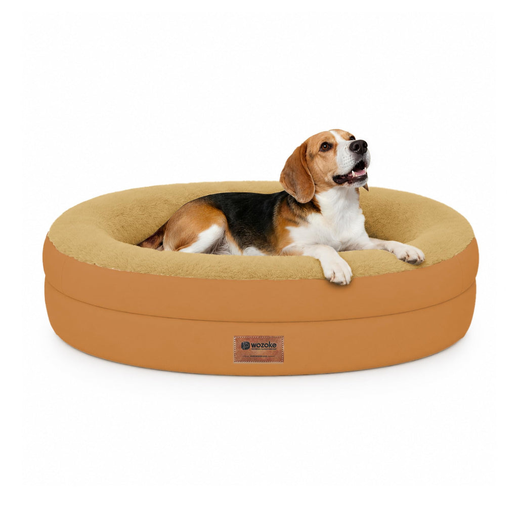 WOZOKE Waterproof Orthopedic Dog Bed for Medium Dogs, Black
