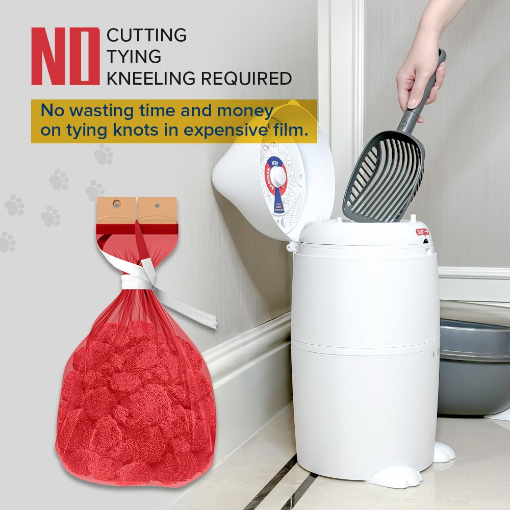 RedRocket Refill Bags for Kitty Twist'R Plus Cat Litter Pail, 7-Layer Bags with Odors Free Patented Technology Made in USA (1pack(10pcs))