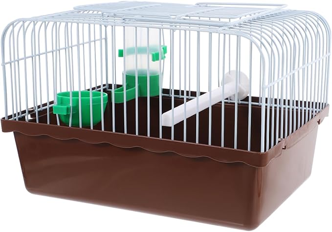 Toddmomy Portable Bird Cage Bird Carrier Travel Cage with Perch Food Box and Water Dispenser Spacious Small for Parakeet Finch Canary 9.29 X 6.57 X 6.29 in