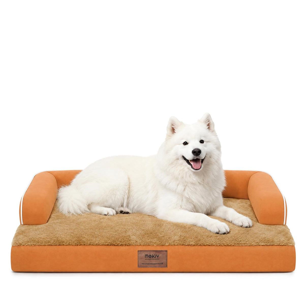 MEKIY Orthopedic Waterproof Dog Bed with Bolster for Extra Large Size Dogs