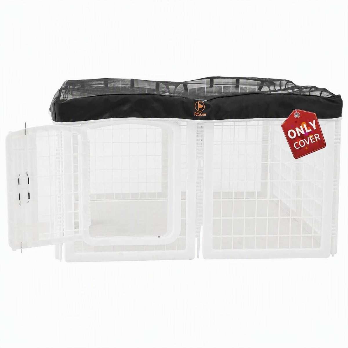 PJYuCien Square Playpen Top Cover for 24'' Width 8 Panel Pen, Black