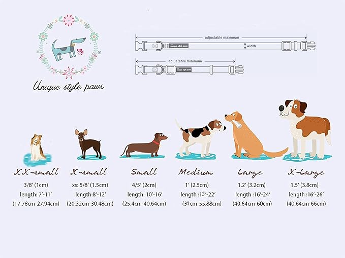 Unique style paws Christmas Dog Collar Metal Buckle Christmas Tree Puppy Collar Gift Durable Cute Collar for Small Medium Large Boys Girls Dogs
