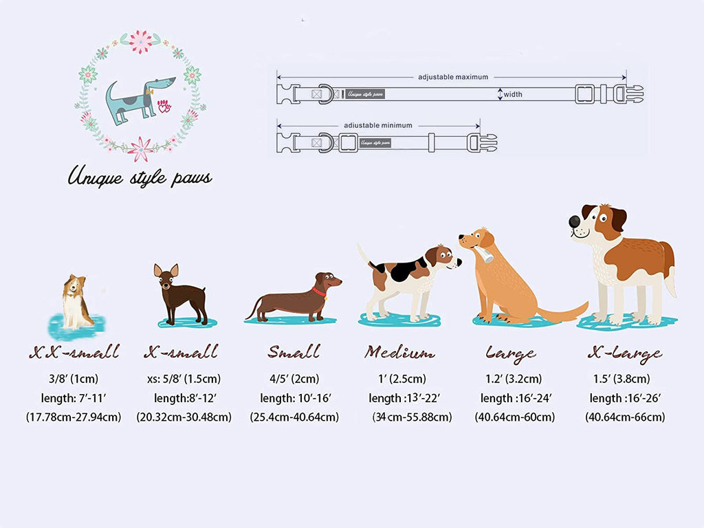 Unique style paws Independence Day Dog Collar Metal Buckle Wave Flag Collar Gift Durable Cute Collar for Small Medium Large Boys Girls Dogs